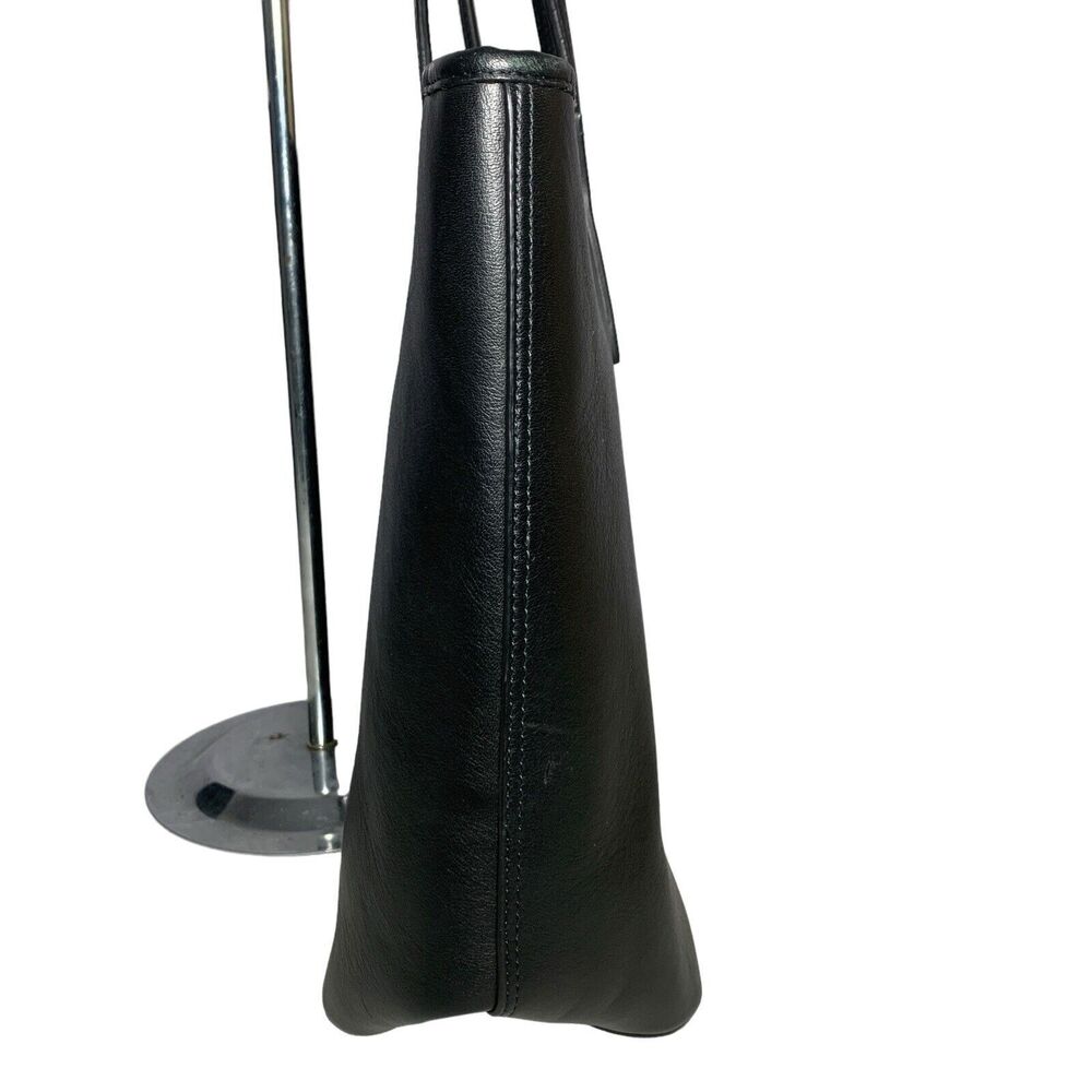 Aritzia Auxiliary Black Leather Tote Bag Purse Carry All + Coin Purse EUC - Picture 5 of 16